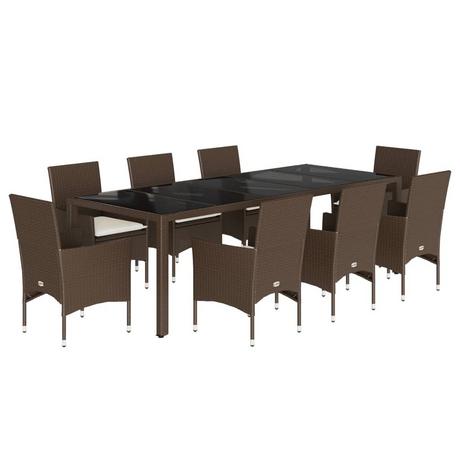 VidaXL set da pranzo da giardino Polirattan  