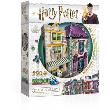 Puzzle 3D Wrebbit - Harry Potter Madam Malkin's & Florean Fortescue's Ice Cream - 290 pièces