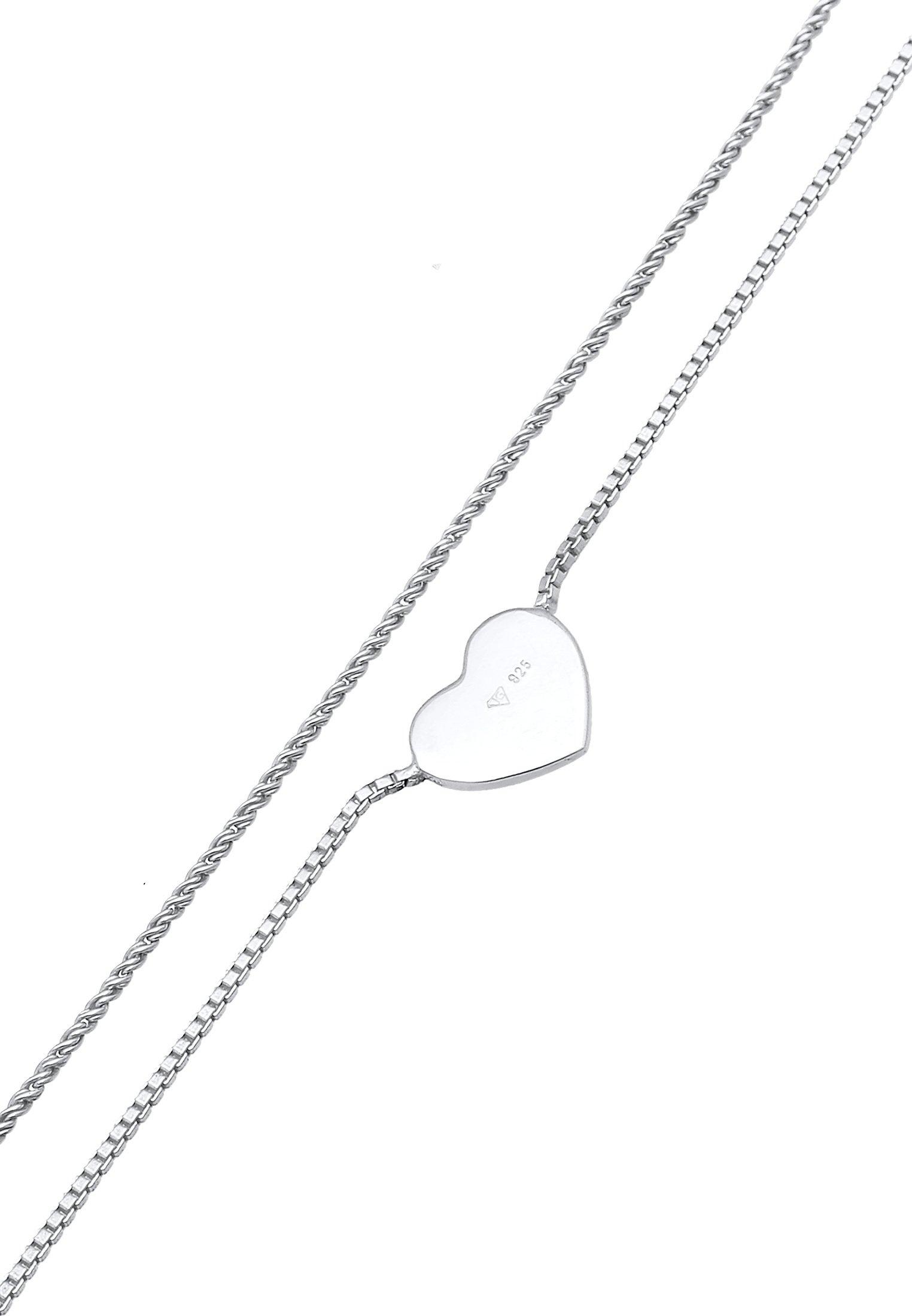 Elli  Collier Femmes Choker Coeur Pendentif Couches Look 