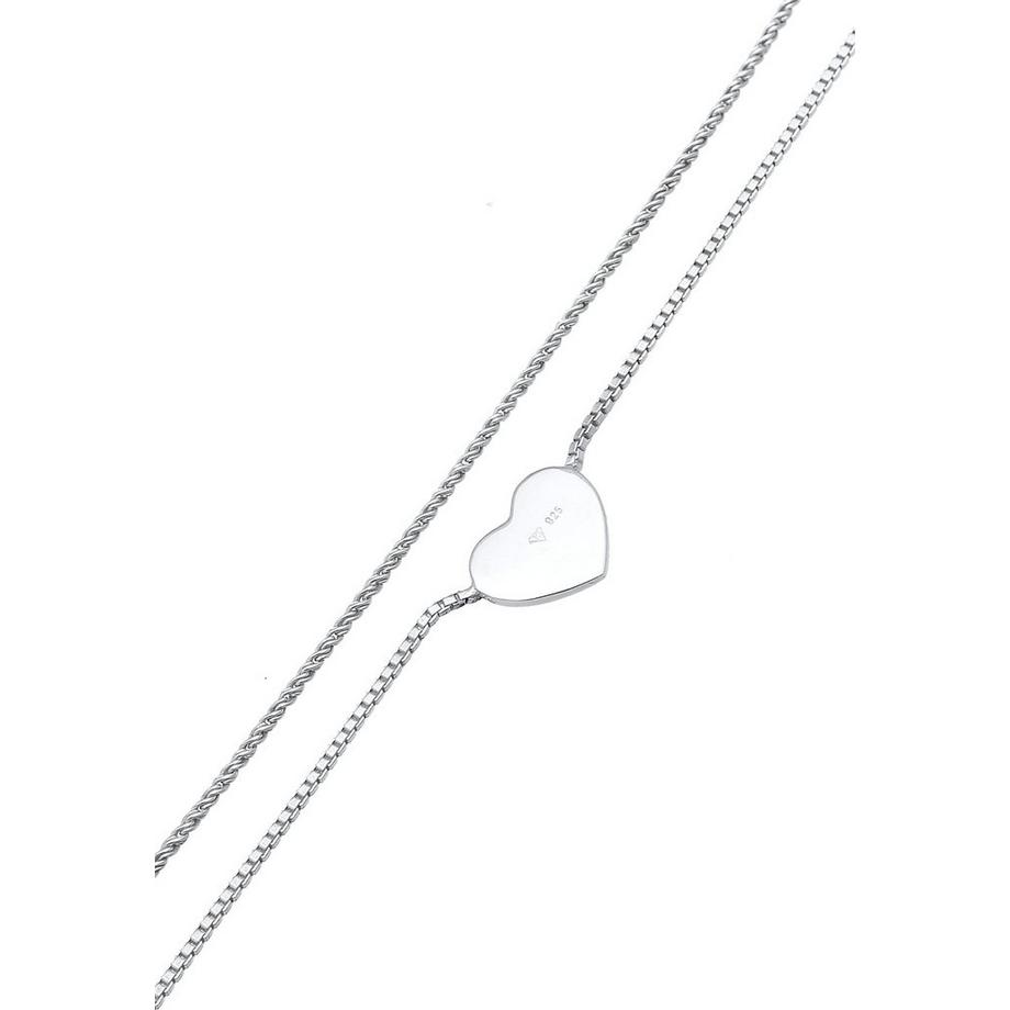 Elli  Halskette Choker Layer Look Herz Trend 