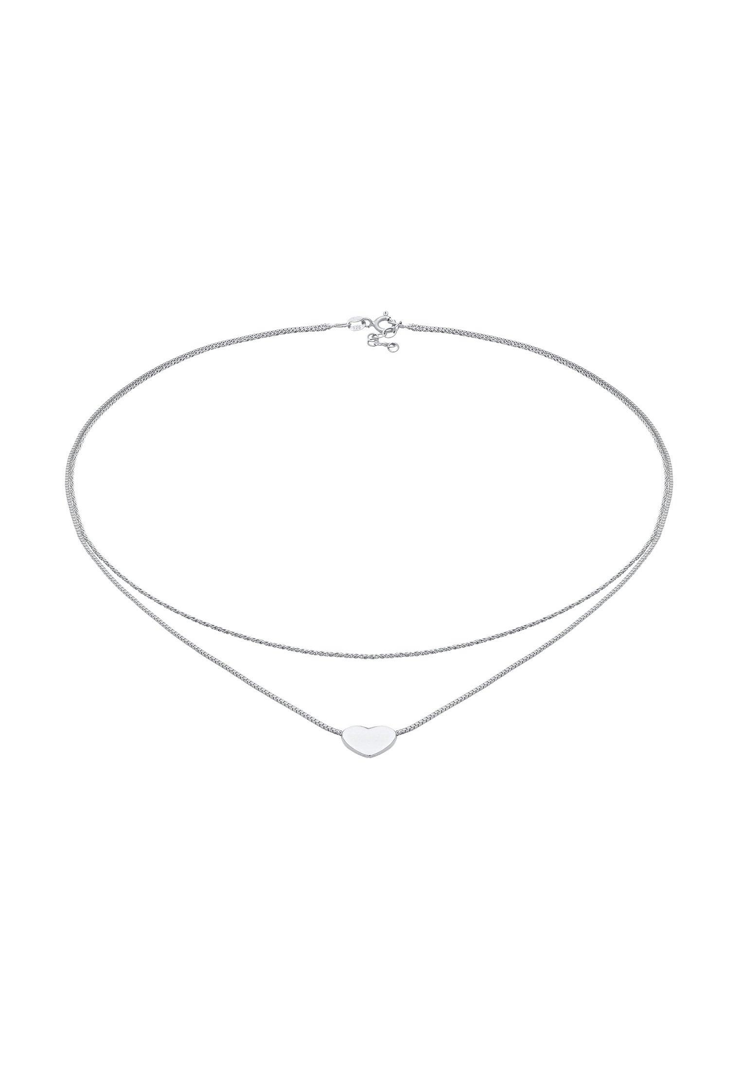 Elli  Collier Femmes Choker Coeur Pendentif Couches Look 