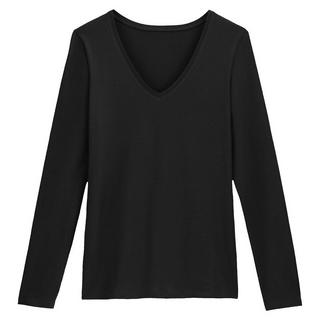 La Redoute Collections  Langarm-Shirt mit V-Ausschnitt 