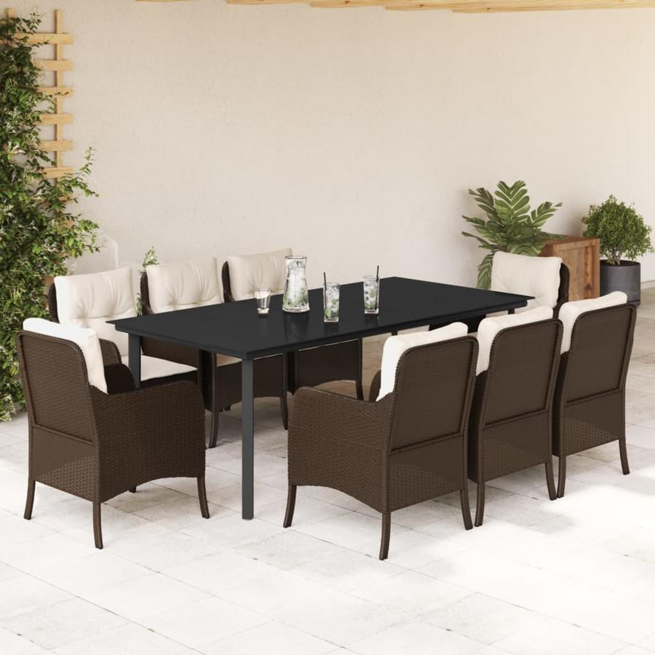 VidaXL set da pranzo da giardino Polirattan  