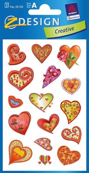 Image of Sticker Creative 55155 Herze 2 Stück Sticker Creative 55155 Herze 2 Stück