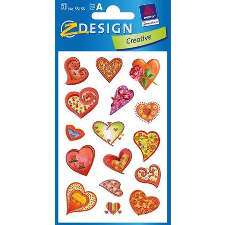 Z-DESIGN Z-DESIGN Sticker Creative 55155 Herze 2 Stück  