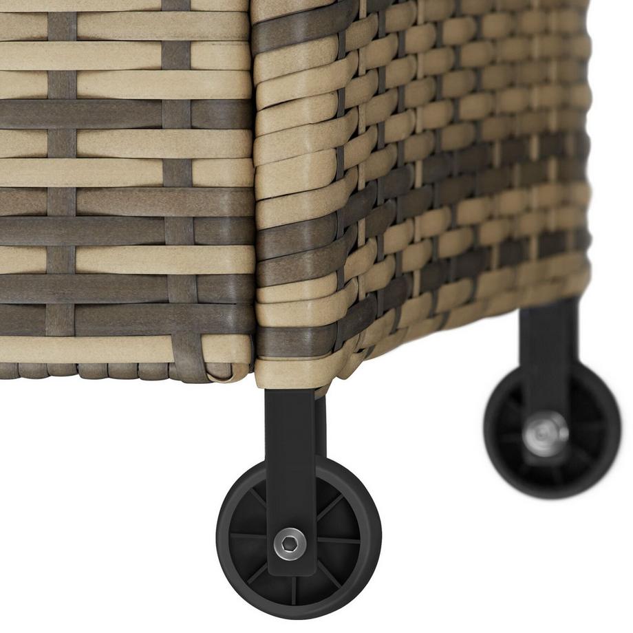 Tectake Coffre de jardin KIRUNA en rotin synthétique  