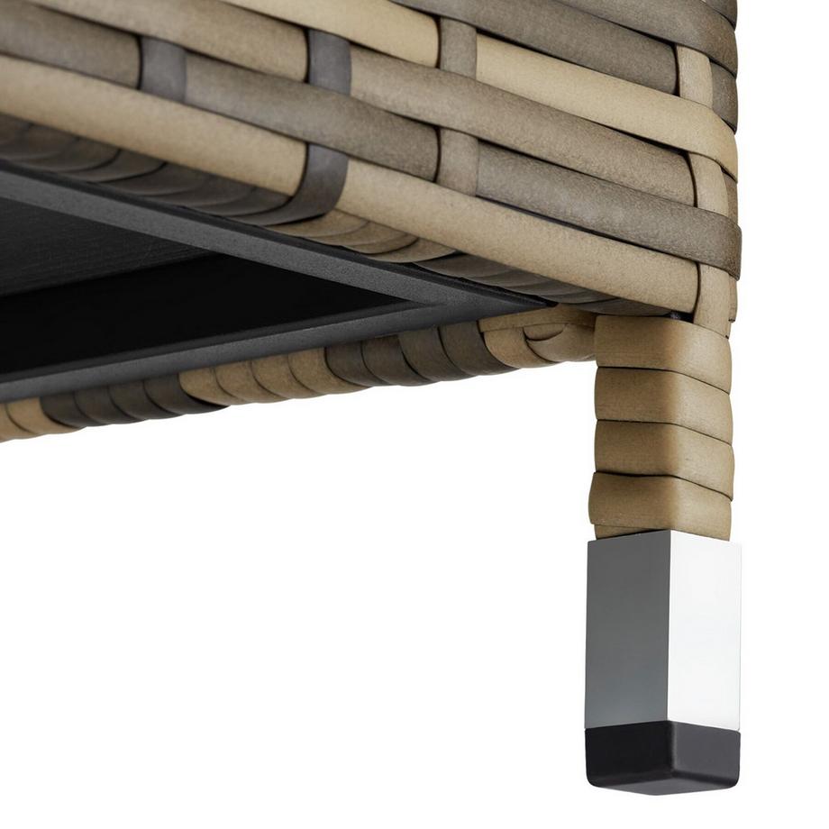 Tectake Coffre de jardin KIRUNA en rotin synthétique  