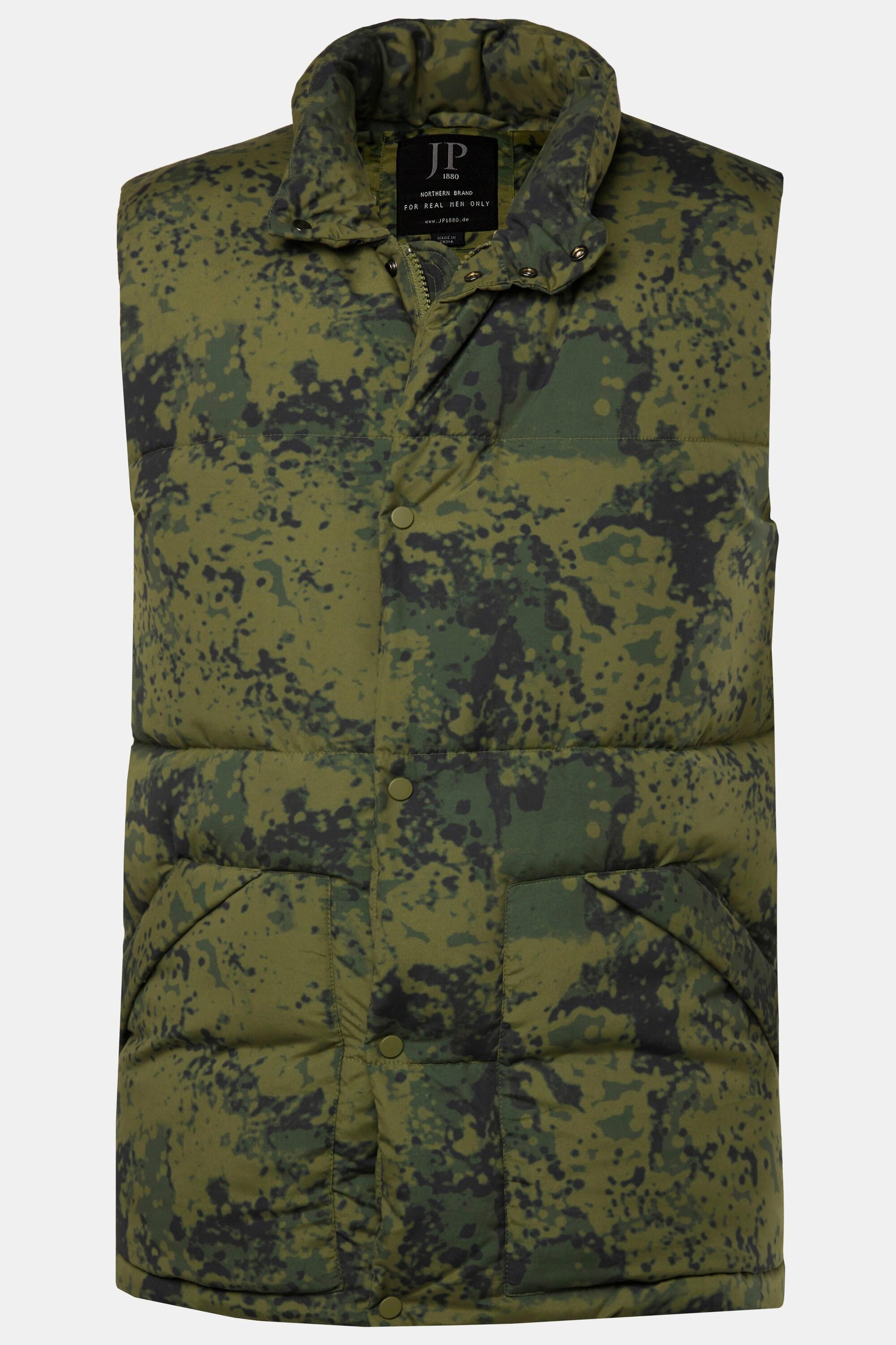 JP1880  Gilet trapuntato per l'outdoor con camouflage, disponibile fino alla tg. 7XL 