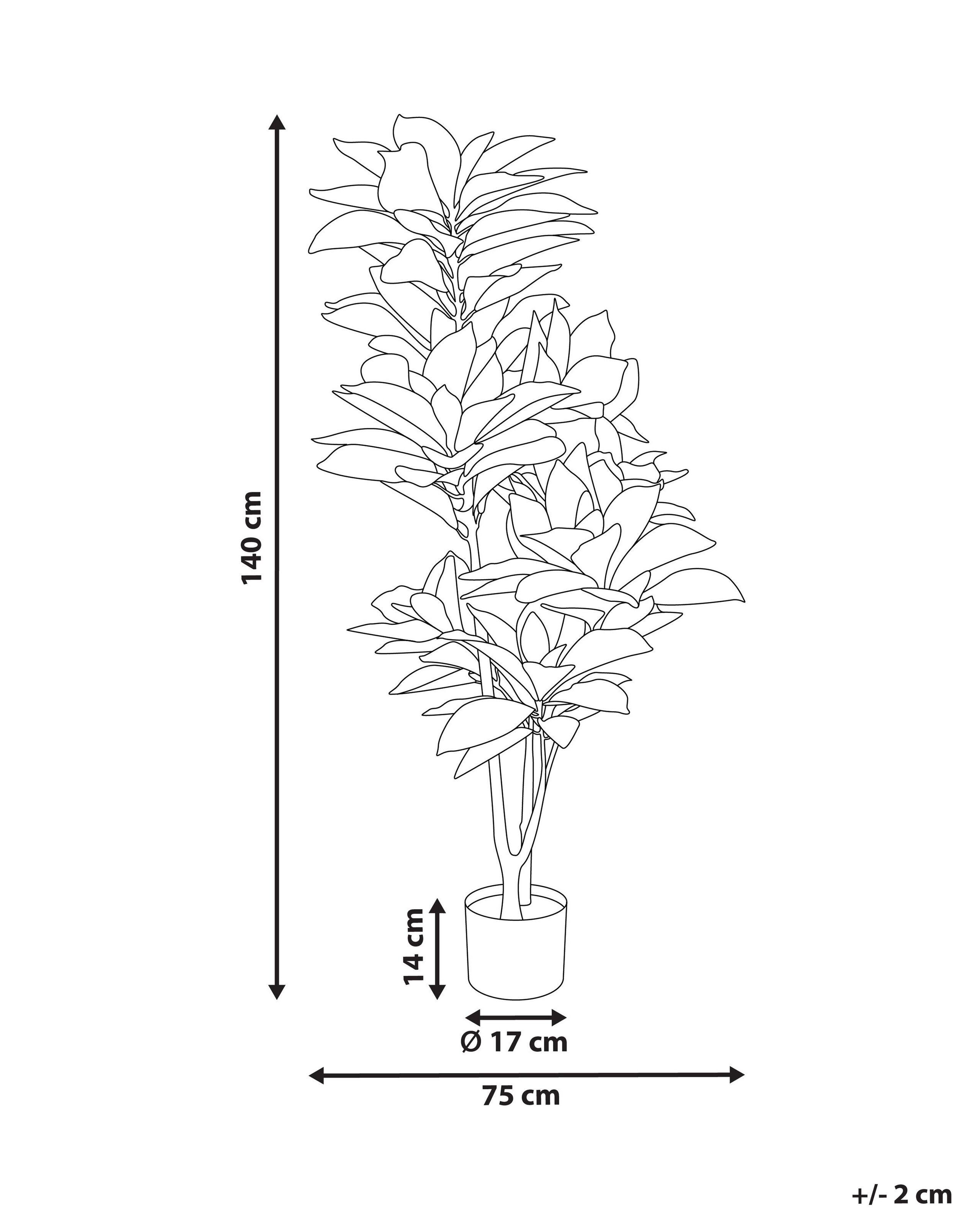 Beliani Pianta artificiale en Materiale sintetico CODIAEUM  