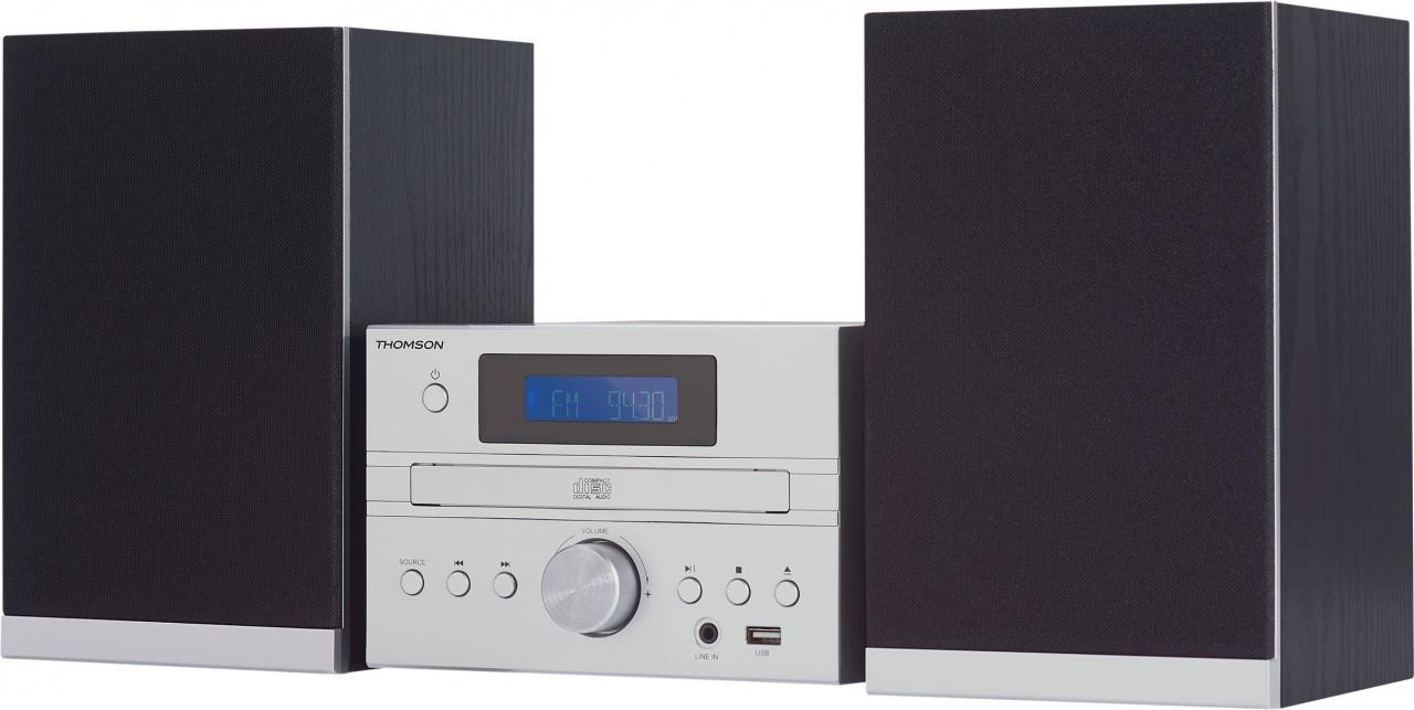 Thomson  CD/MP3/USB Micro System MIC122DABBT - silver 