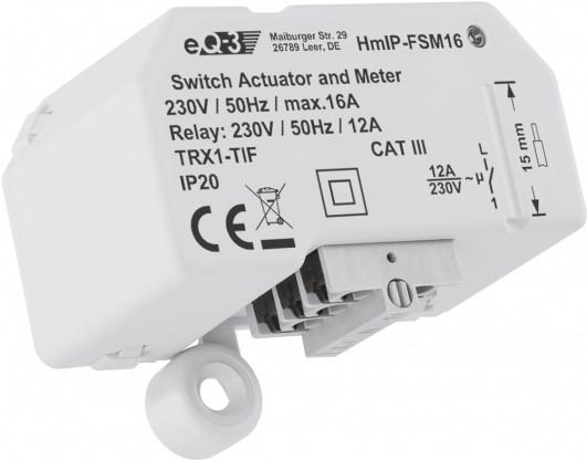 HomeMatic  IP Schalt-Mess-Aktor 1-fach 16 A - für Unterputzmontage 