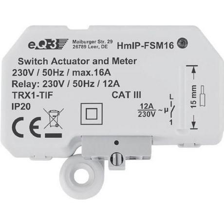 HomeMatic  IP Schalt-Mess-Aktor 1-fach 16 A - für Unterputzmontage 