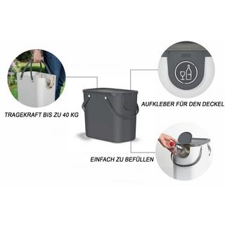 rotho ALBULA Recycling Müllsystem 25L   Anthrazit  