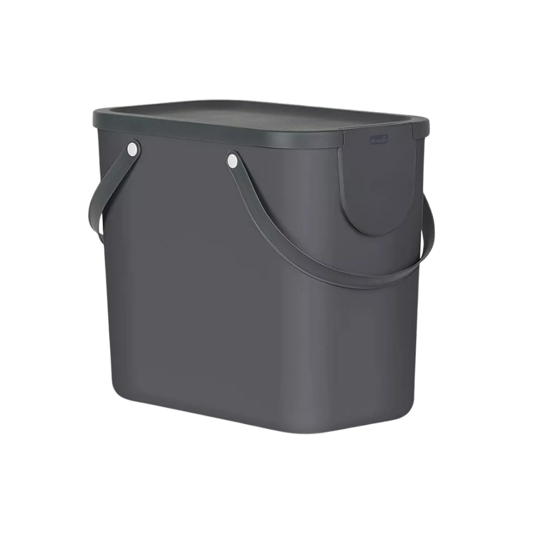 Rotho – ALBULA Recycling Müllsystem 25L Anthrazit, One Size, Anthrazit