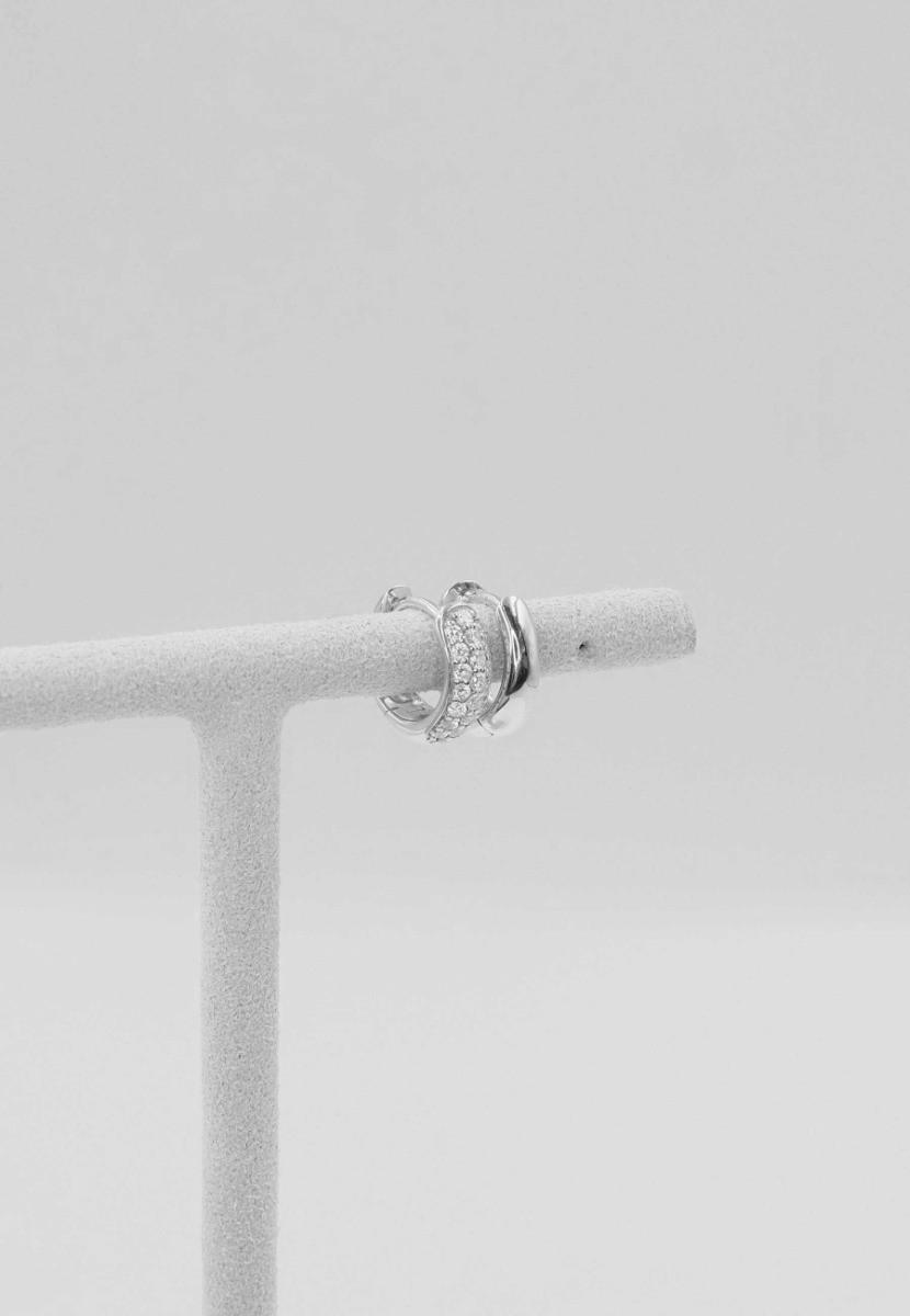 MUAU Schmuck  Creolen Weissgold 750 Brillanten 0.36ct. Scharnier 11mm 