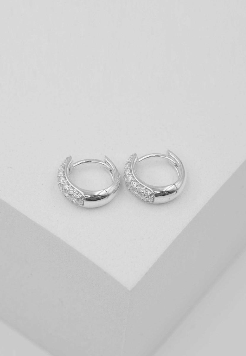 MUAU Schmuck  Creolen Weissgold 750 Brillanten 0.36ct. Scharnier 11mm 