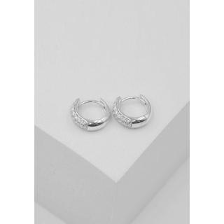 MUAU Schmuck  Créoles en or blanc 750 diamants 0,36ct. Charnière 11mm 