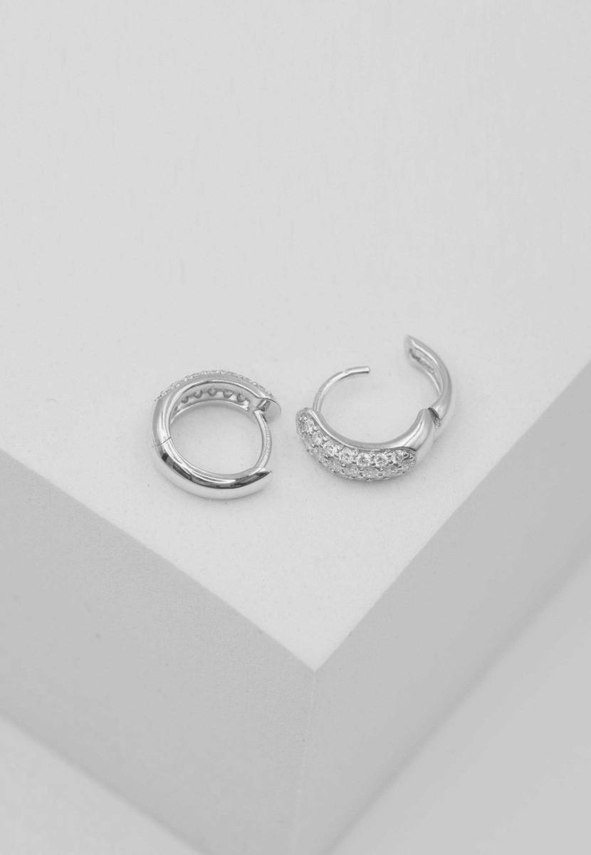 MUAU Schmuck  Creolen Weissgold 750 Brillanten 0.36ct. Scharnier 11mm 