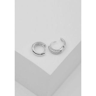 MUAU Schmuck  Créoles en or blanc 750 diamants 0,36ct. Charnière 11mm 