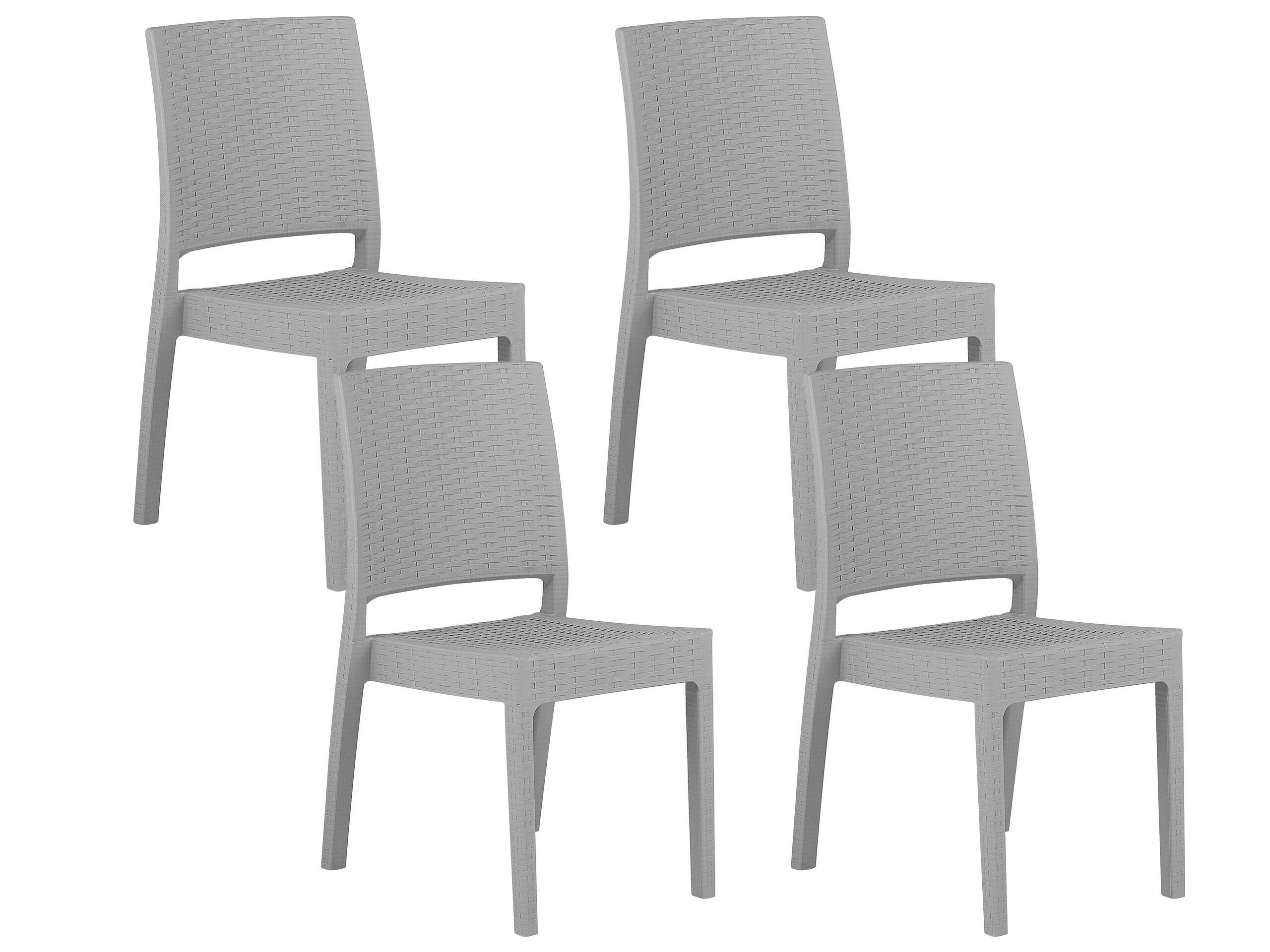 Beliani Lot de 4 chaises en Matière synthétique Industriel FOSSANO  