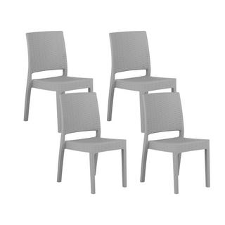 Beliani Lot de 4 chaises en Matière synthétique Industriel FOSSANO  