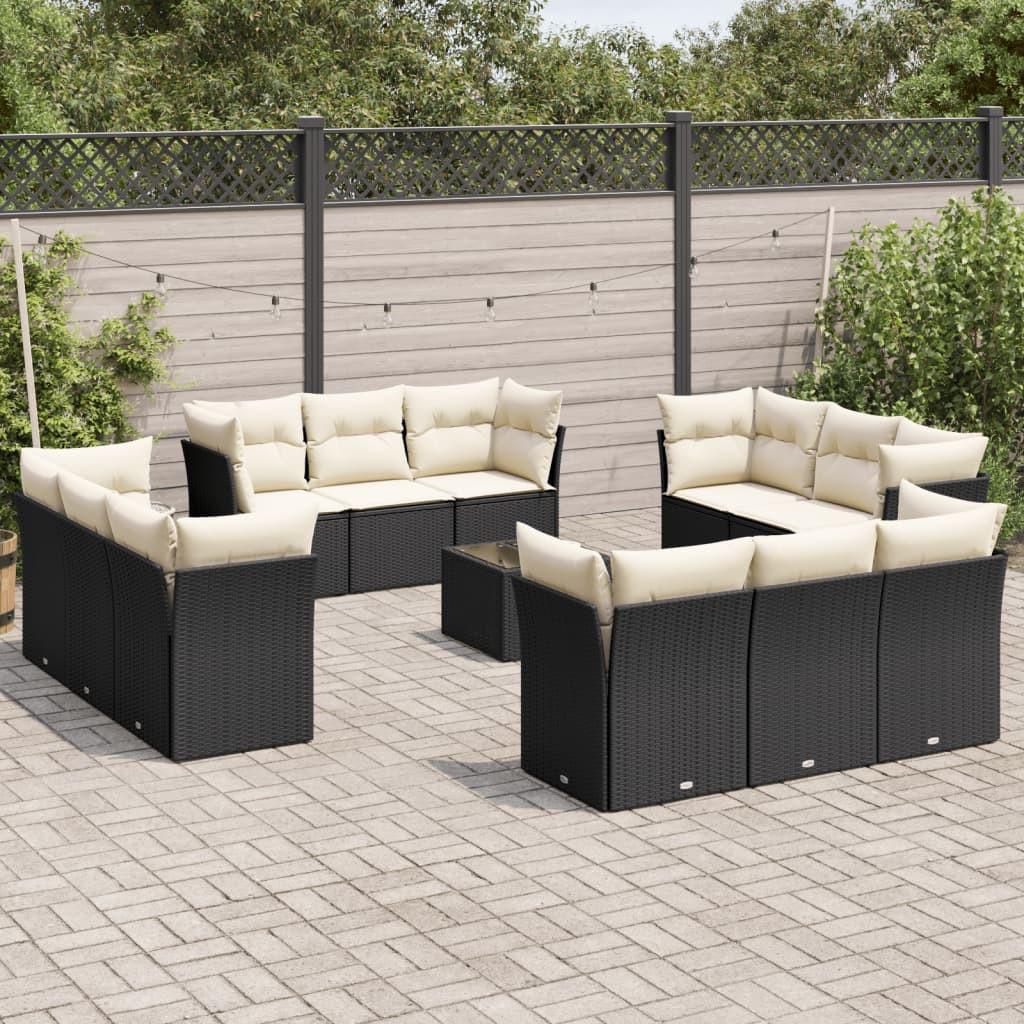 VidaXL set divano da giardino Polirattan  