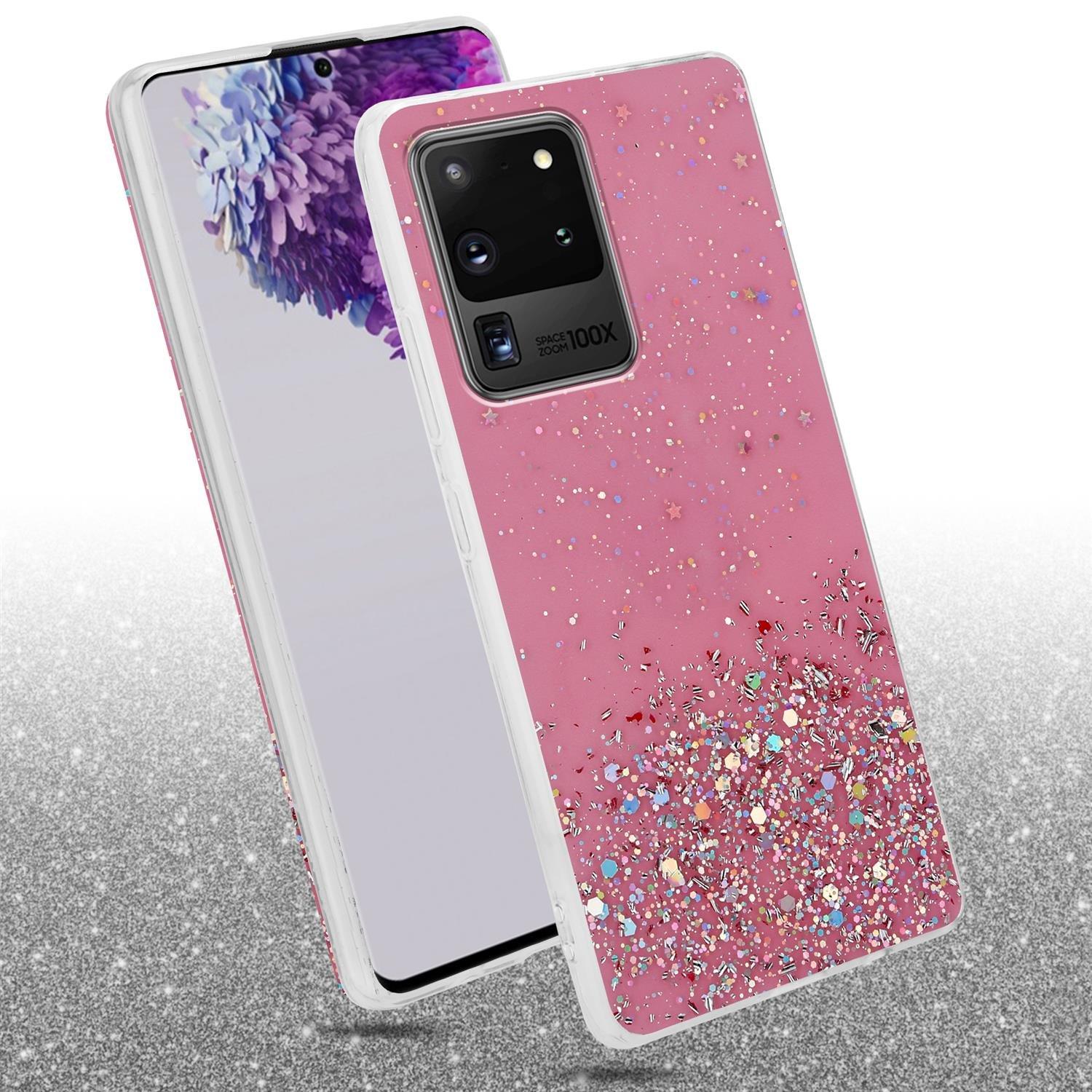 Cadorabo  Hülle für Samsung Galaxy S20 ULTRA TPU Silikon mit funkelnden Glitter 