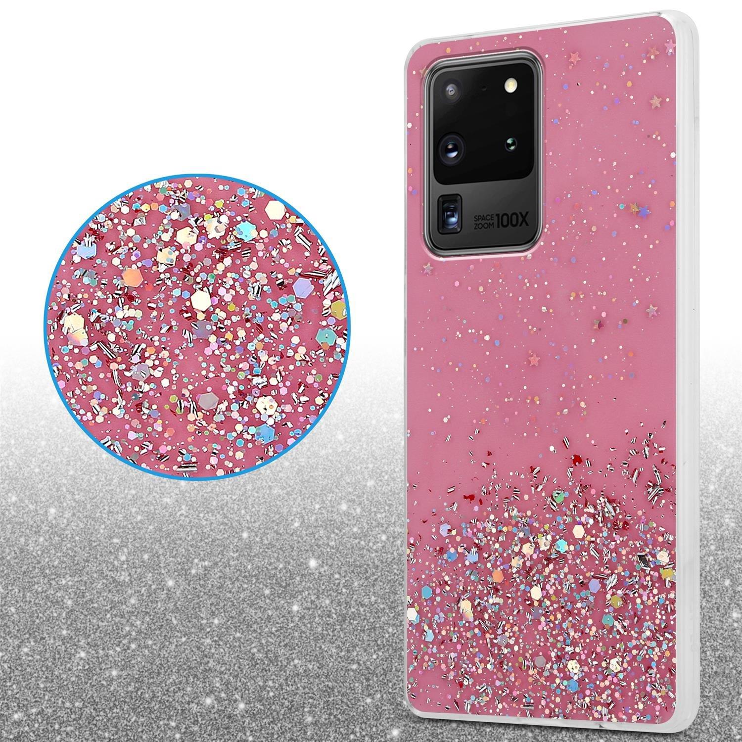 Cadorabo  Hülle für Samsung Galaxy S20 ULTRA TPU Silikon mit funkelnden Glitter 