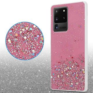 Cadorabo  Housse compatible avec Samsung Galaxy S20 ULTRA - Coque de protection en silicone TPU flexible avec paillettes scintillantes 