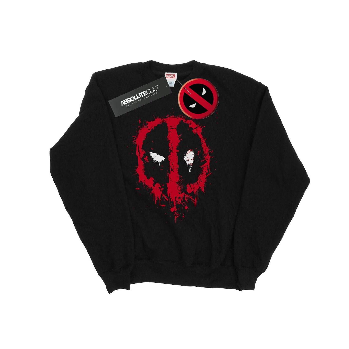 Image of Deadpool Splat Face Sweatshirt Damen Schwarz XL