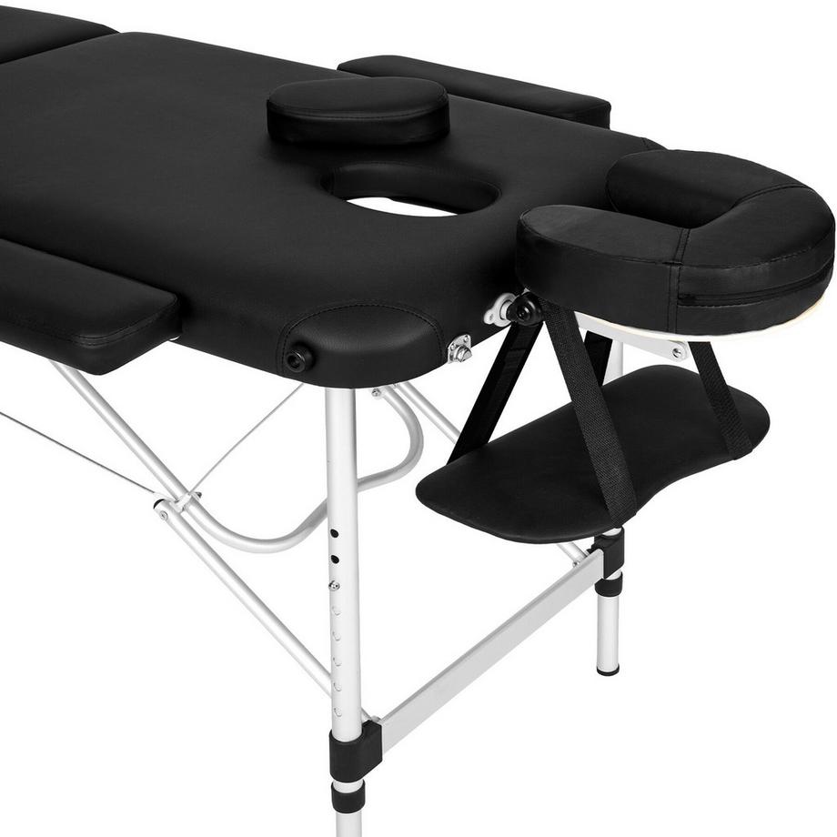 Tectake 3 Zonen Massageliege mit 5cm Polsterung und Aluminiumgestell  