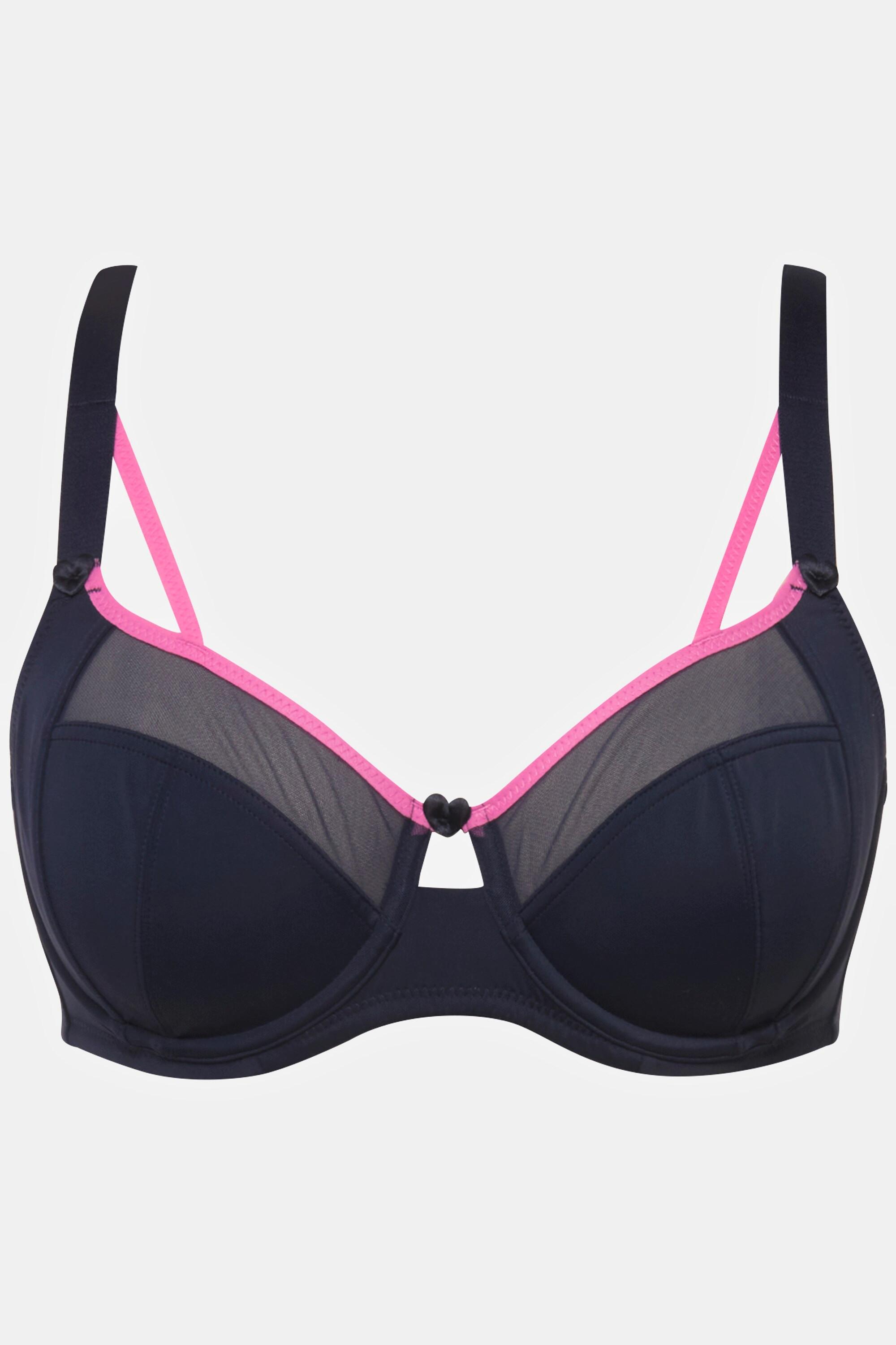 Ulla Popken  Reggiseno con ferretto, coppe morbide, aperture, cuori e coppa C-E 