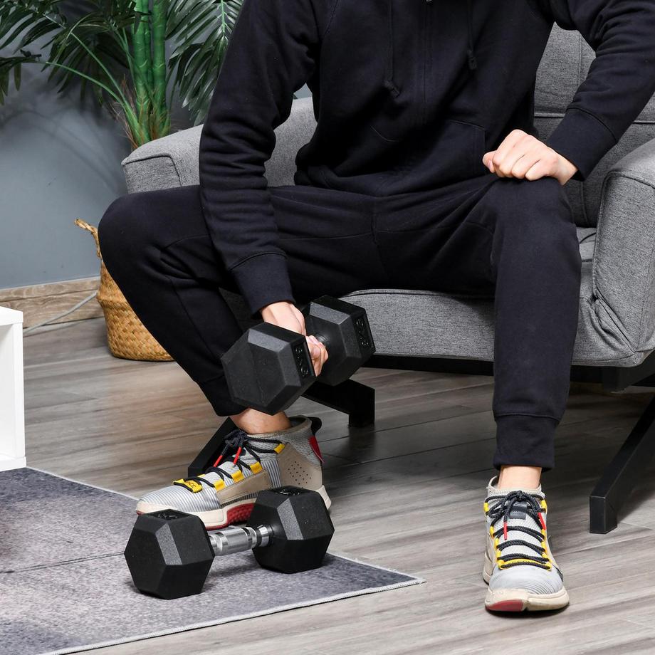 Northio  Manubri Esagonali Set Di 2 Manubri In Ghisa Maniglia Set Di Manubri Zigrinati Pesi In Metallo Gomma Nero 2 X 8 Kg 