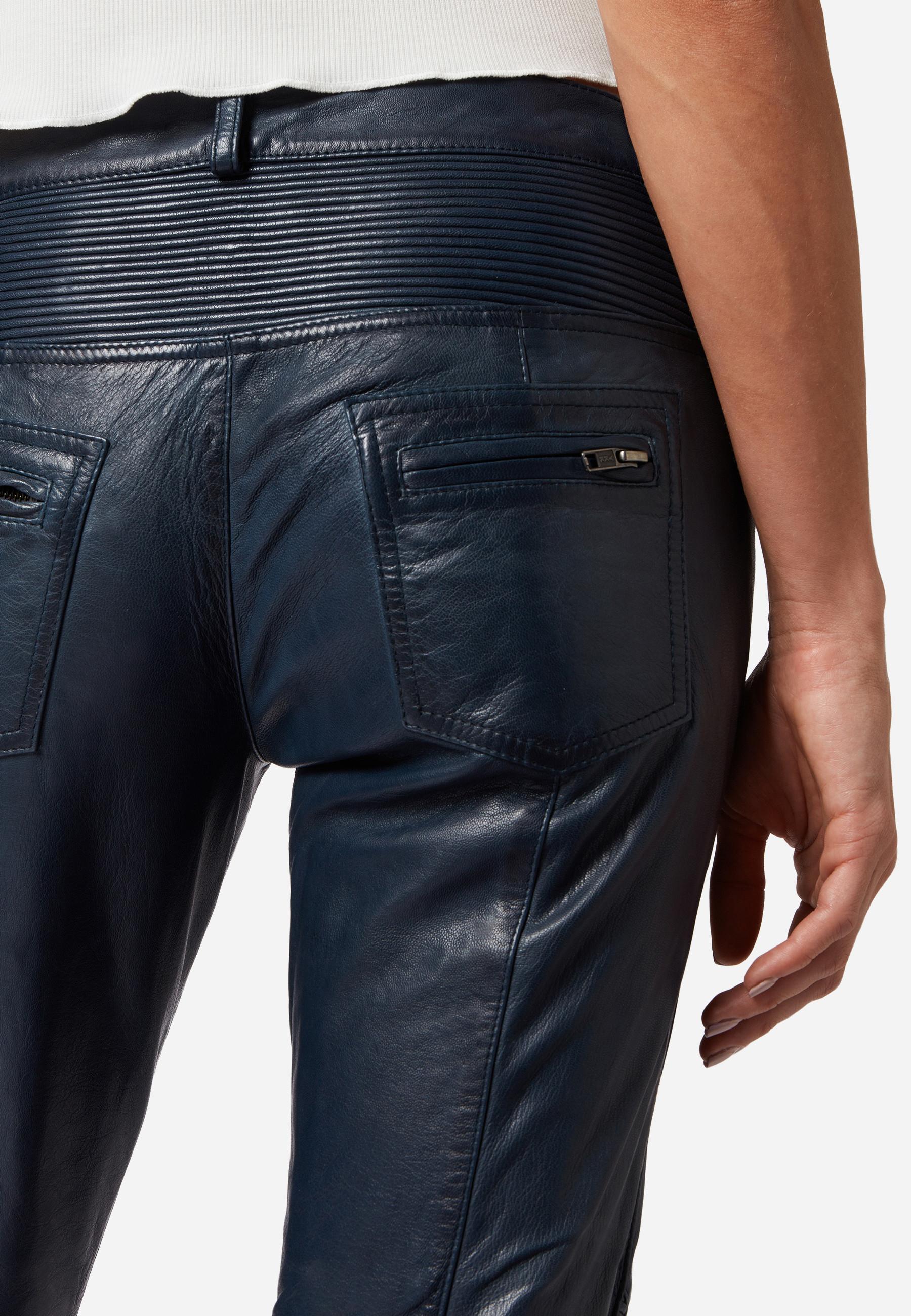 RICANO  Lederhose Donna, mit Biker-Elementen 