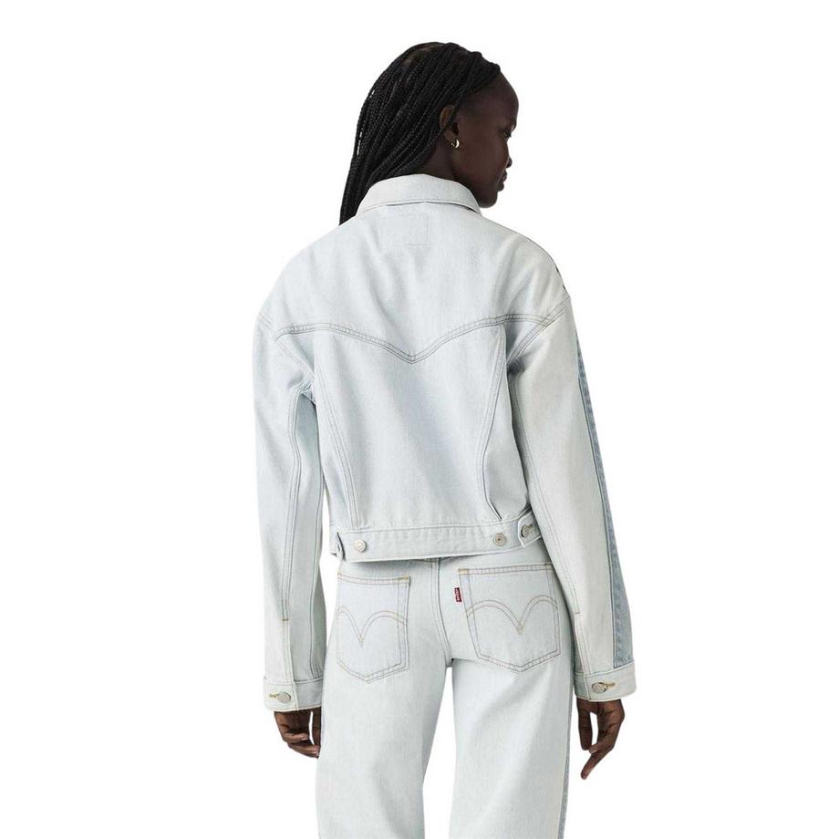 Levis Veste Camionneur Denim Rayée Court  