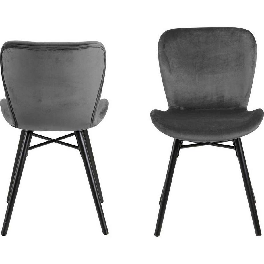 mutoni Chaise de salle à manger Norway gris foncé (1 pièce)  