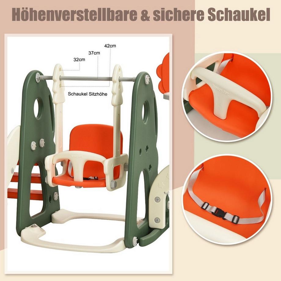 B2X Toboggan et balançoire à cadre de balançoire pour tout-petits  