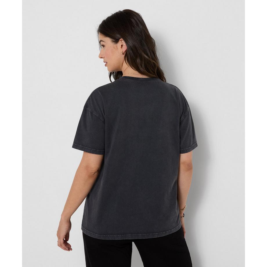Joe Browns Kurzarm T-Shirt mit Acid Wash und Schwanenprint  
