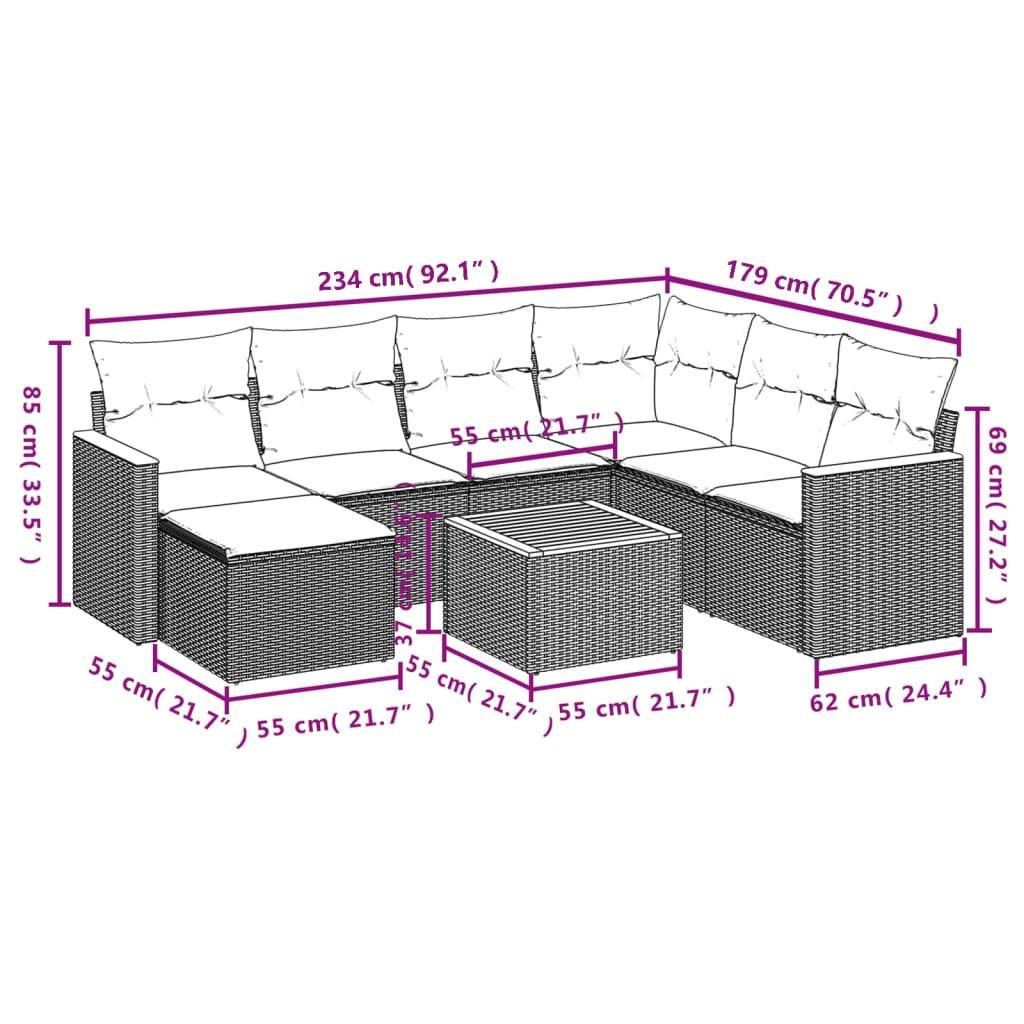 VidaXL Garten sofagarnitur poly-rattan  