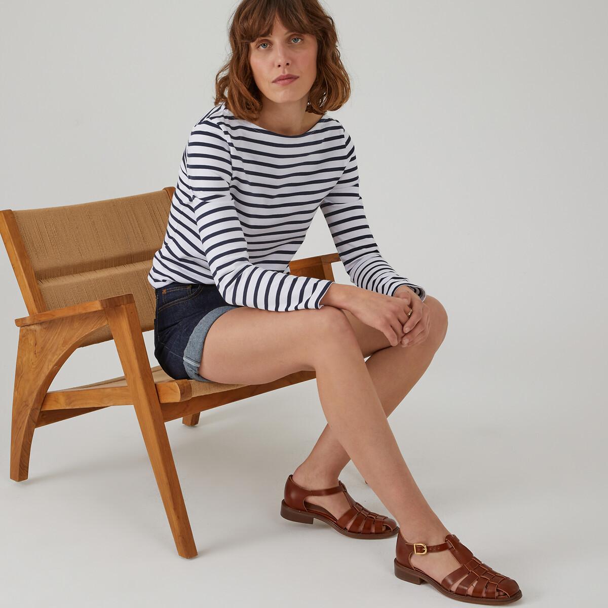 La Redoute Collections  Langarmshirt mit U-Boot-Ausschnitt und Streifenmuster 