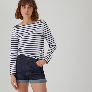 La Redoute Collections  Langarmshirt mit U-Boot-Ausschnitt und Streifenmuster 