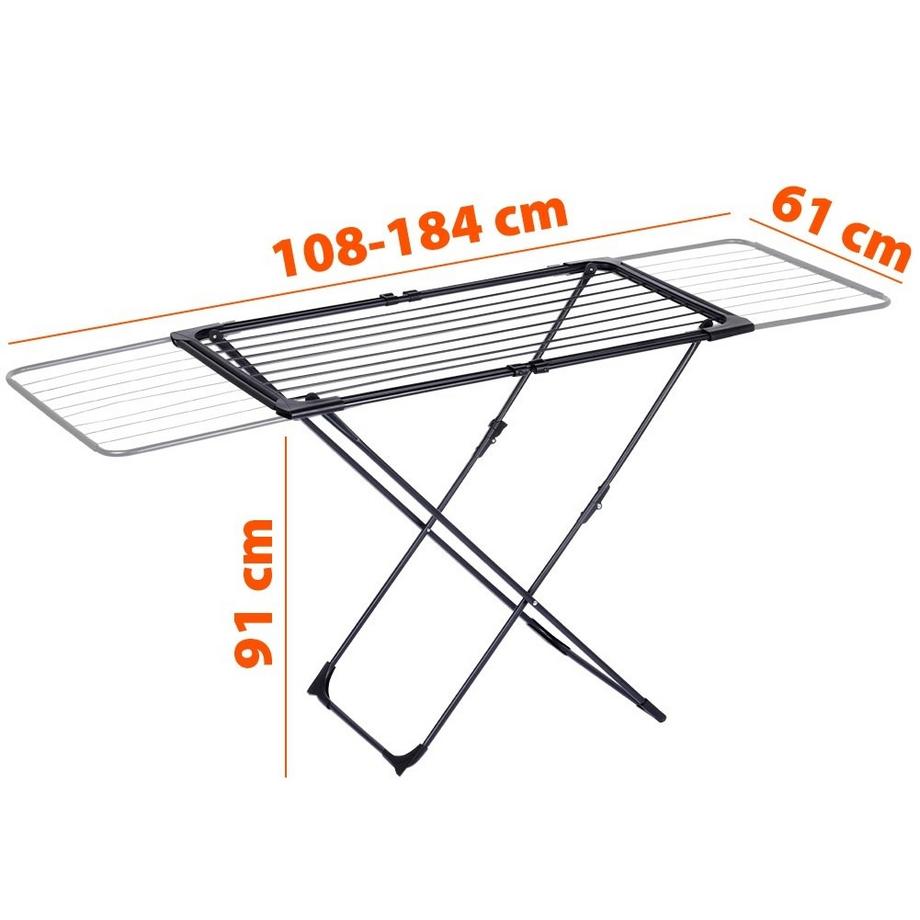 B2X  Ausziehbarer Wäscheständer für den Innen- und Außenbereich 