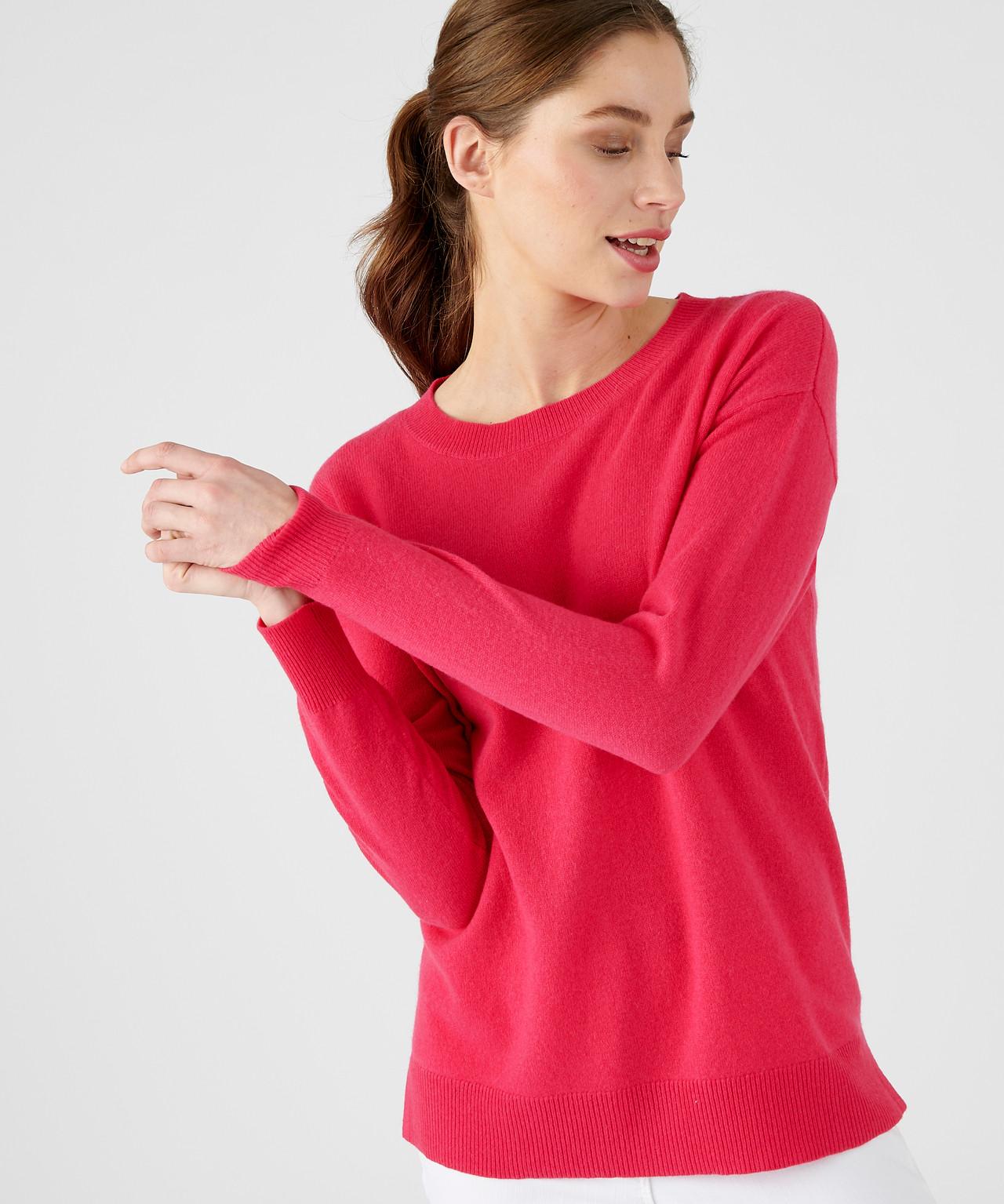 Image of Pullover Mit Rundhalsausschnitt Aus 100 % Kaschmir. Damen Rot 46/48