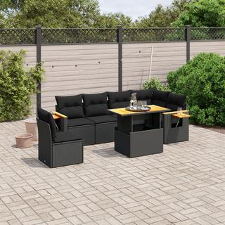 VidaXL set divano da giardino Polirattan  