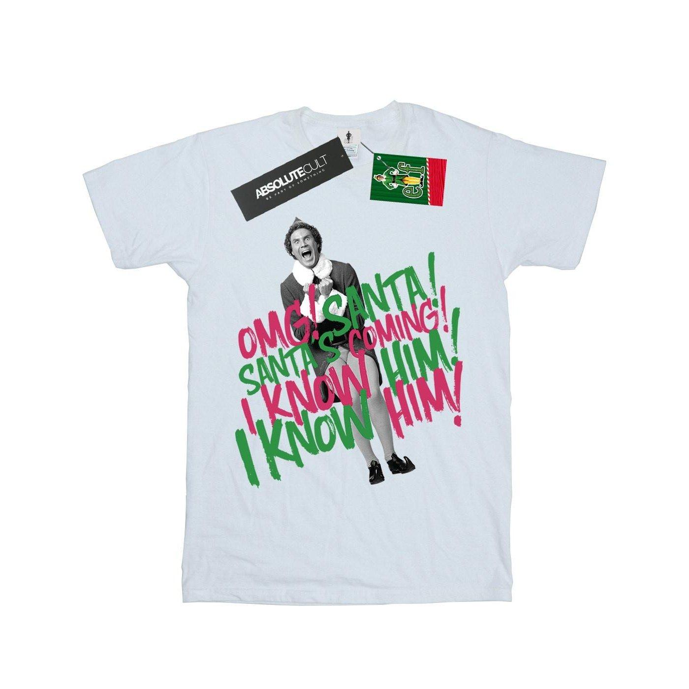 Image of Santa's Coming Tshirt Mädchen Weiss 116