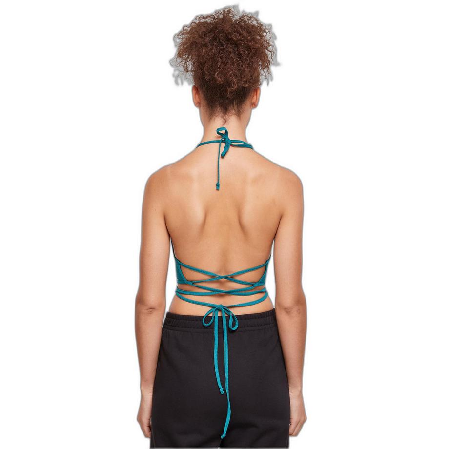 URBAN CLASSICS Débardeur Court Trapèze Côtelé à Col Halter  