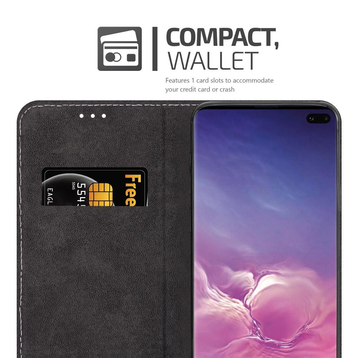 Cadorabo  Housse compatible avec Samsung Galaxy S10 PLUS - Coque de protection avec fermeture magnétique, fonction de support et compartiment pour carte 