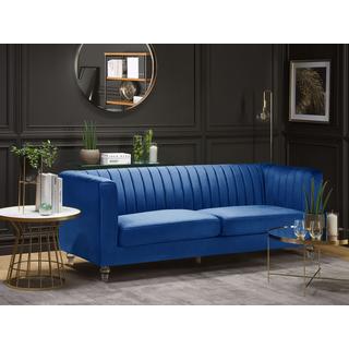 Beliani 3 Sitzer Sofa aus Samtstoff Glamourös ARVIKA  