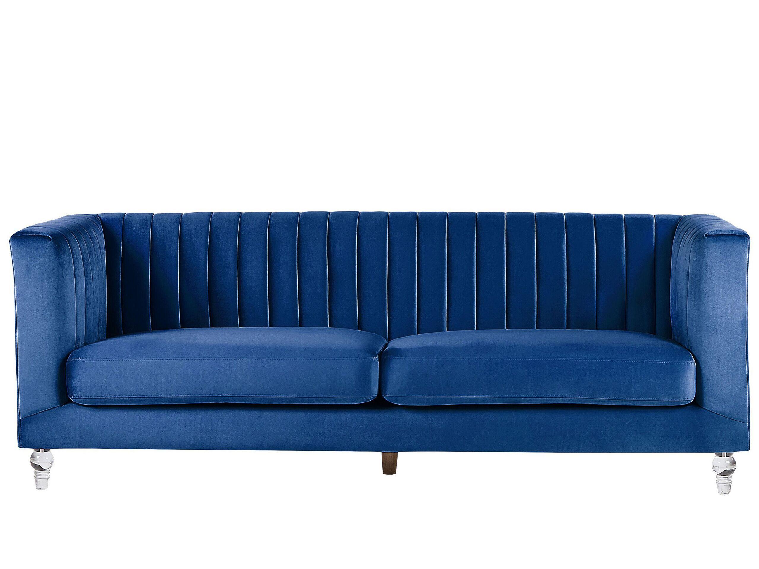 Beliani 3 Sitzer Sofa aus Samtstoff Glamourös ARVIKA  