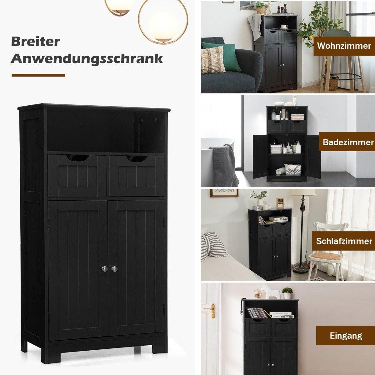 Northio Badezimmerschrank mit höhenverstellbarer Ablage Badschrank  
